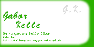 gabor kelle business card